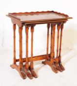 MAHOGANY INLAID NEST OF TABLES