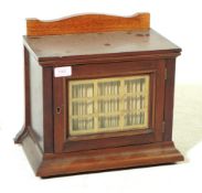 EARLY 20TH CENTURY MAHOGANY WALL HANGING CABINET