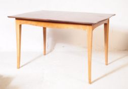 20TH CENTURY WALNUT VENEER EXTENDING DINING TABLE