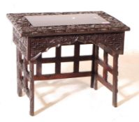 20TH CENTURY CHINESE EBONISED HARDWOOD SCHOLARS DESK