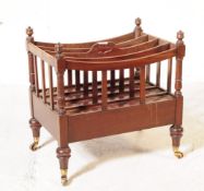 VICTORIAN MAHOGANY CANTERBURY MAGAZINE RACK