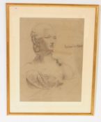 MADAME DU BARRY - 20TH CENTURY PENCIL ON PAPER DRAWING