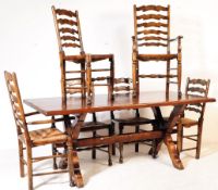 BANKS OF BRISTOL - OAK DINING TABLE & CHAIRS