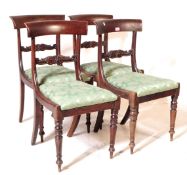 FOUR 19TH CENTURY WILLIAM IV BAR BACK DINING CHAIRS