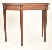 19TH CENTURY GEORGE IV MAHOGANY FOLD OVER TEA TABLE