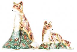 ROYAL CROWN DERBY - TWO FINE BONE CHINA PAPERWEIGHTS