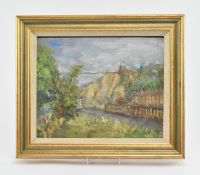 20TH CENTURY OIL ON BOARD OF CLIFTON SUSPENSION BRIDGE