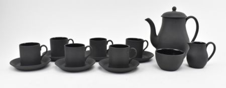 WEDGWOOD - VINTAGE BLACK BASALT COFFEE SERVICE