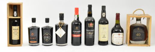 COLLECTION OF NINE VINTAGE & LATER PORT BOTTLES