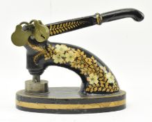 HEAVY VICTORIAN CAST IRON COMPANY SEAL PRESS EMBOSSER