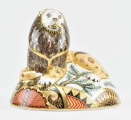 ROYAL CROWN DERBY - NEMEAN LION - FINE BONE CHINA FIGURE