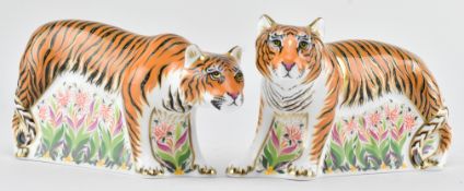 ROYAL CROWN DERBY - TWO FINE BONE CHINA PAPERWEIGHTS
