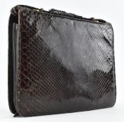 VINTAGE EARLY-MID 20TH CENTURY SNAKESKIN CLUTCH BAG