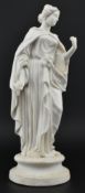 19TH CENTURY PARIAN WARE FIGURINE OF A GODDESS