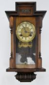 EARLY 20TH CENTURY VIENNA MAHOGANY REGULATOR WALL CLOCK