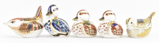 ROYAL CROWN DERBY - FIVE FINE BONE CHINA PAPERWEIGHT