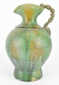 SANCAI GLAZED EWER WITH TWISTED HANDLE 三彩执壶