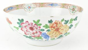 QING FAMILLE ROSE PORCELAIN BOWL 清 粉彩花卉大碗