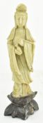 19TH CENTRUY SOAPTONE FIGURE OF GUANYIN