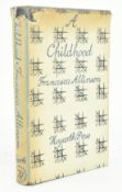 HOGARTH PRESS. 1937 CHILDHOOD BY FRANCESCA ALLINSON FIRST ED