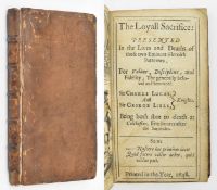 1648 THE LOYALL SACRIFICE. SCARCE ROYALIST WORK BY 'PHILOCRATES'