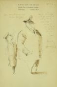 SEARLE, RONALD (1920-2011) ORIGINAL INK SKETCH ON LETTER