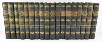 WW1 MILITARY INTEREST. THE GREAT WAR, A HISTORY. TWO SETS, 18VOL