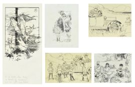 COLLECTION OF ORIGINAL PEN & INK ILLUSTRATIONS