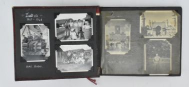 1940S POST WAR PHOTOGRAPH ALBUM OF INDIA INTEREST