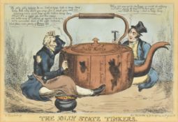 PHILLIPS, JOHN. 1830 THE JOLLY STATE TINKERS RARE ENGRAVING