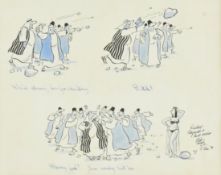 BILL TIDY (1933-2023) ORIGINAL WATERCOLOUR & INK CARTOON STRIP
