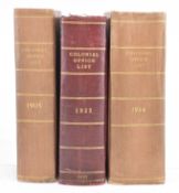 MERCER, W. H. & COLLINS, A. E. THE COLONIAL OFFICE LIST 1905 & 2 MORE