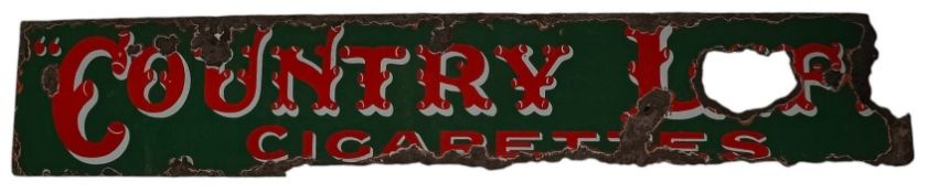 COUNTRY CIGARETTES - EARLY 20TH CENTURY ENAMEL SIGN