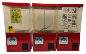 ' SUPERETTE ' - THREE VINTAGE 20P SWEETS SHOP VENDING MACHINES