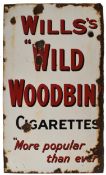 EARLY 20TH CENTURY WILLS WOODBINE ENAMEL ADVERTISING SIGN
