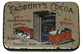 CADBURYS COCOA - EARLY 20TH CENTURY ADVERTISING VESTA TIN