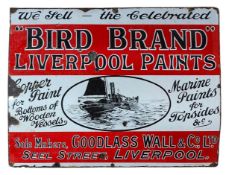 BIRD BRAND - 20TH CENTURY ENAMEL ADVERTISING SIGN