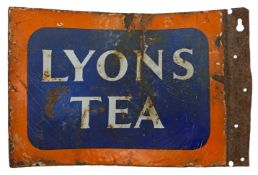 LYON'S TEA - PORCELAIN ENAMEL SHOP SIGN