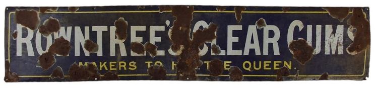 ROWNTREE'S CLEAR GUMS - 19TH CENTURY ENAMEL SIGN