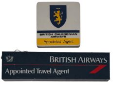 BRITISH AIRWAYS - TWO TRAVEL AGENT LIGHT BOXES