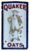 QUAKER OATS - ENAMEL ADVERTISING SHOP SIGN