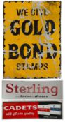 NEWSAGENTS - THREE 20TH CENTURY ADVERTISING SIGNS