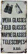 VICTORIAN PORCELAIN ENAMEL SIGN FOR GLASSES