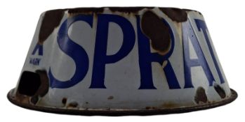 SPRATT'S - EARLY 20TH CENTURY ENAMEL DOG BOWL
