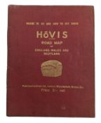 HOVIS. VINTAGE MID CENTURY HOVIS ROAD MAP, WHERE TO GO & HOW TO GET THERE