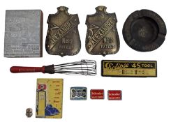 VINTAGE ADVERTISING. COLLECTION OF ASSORTED ITEMS