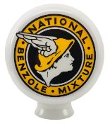 NATIONAL BENZOLE - PETROL PUMP GLASS GLOBE