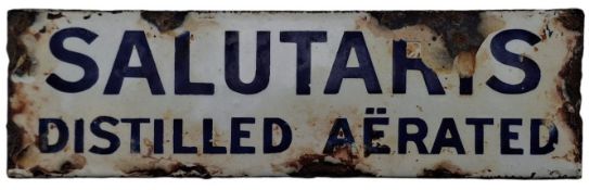 SALUTARIS - EARLY 20TH CENTURY VINTAGE ADVERTISING DRINKS ENAMEL SIGN