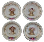 QUAKERS OATS - FOUR MID-CENTURY CERAMIC DISHES