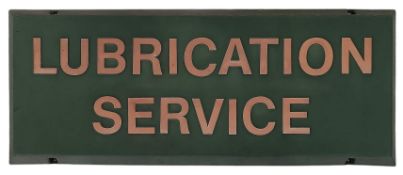 LUBRICATION SERVICE - MID CENTURY ACRYLIC ADVERTISEMENT